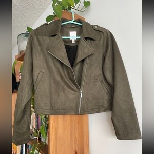 BN faux suede olive jacket